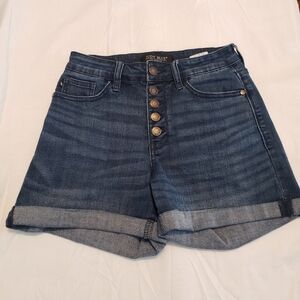 Judy Blue Shorts Women’s Blue Jean Denim Cuffed Stretch Shorts Size 25